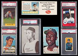1909-1988 Baseball Hall of Fame, Star & Rookie Collection (15) with (13) Graded Including Aaron, Clemente & Mantle