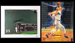 Ted Williams Signed Posters in Framed Displays (2)
