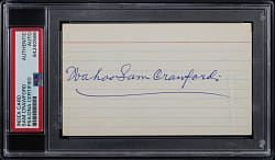 Sam Crawford Signed Index Card - PSA/DNA Authentic