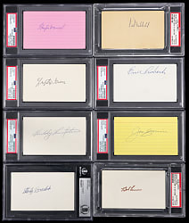 Signed Hall of Fame Index/Cut Collection (23) - All PSA/BVG