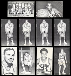 Scarce 1957-1970 J.D. McCarthy Basketball Postcard Collection (90) with (21) Hall of Famers Including 1965-1966 Detroit Pistons Team Card