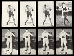 1930s Boxing Exhibits-Postcard Back Collection (55) with Primo Carnera, Max Schmeling & Jack Sharkey