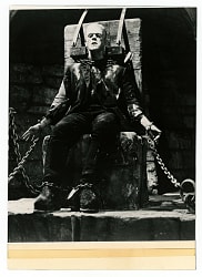 1973 Topps "Creature Feature" #123 "But Judge - I Was Only Doing Thirty!" Featuring Frankenstein Original Production Photograph - Topps Vault