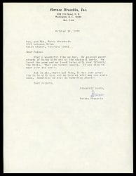 1968 Barnee Breeskin Signed Letter On Official Letterhead - Composer of "Hail to the Redskins" In 1937