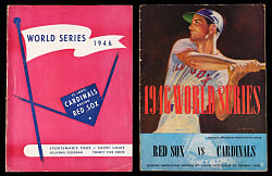 1946 World Series Program Pair - Both Boston Red Sox & St. Louis Cardinals Versions