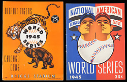 1945 World Series Program Pair - Both Chicago Cubs & Detroit Tigers Versions