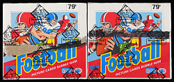 1988 Topps Football Unopened Cello Box Pair - Both BBCE
