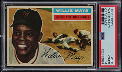 1956 Topps #130 Willie Mays Gray Back PSA VG-EX 4