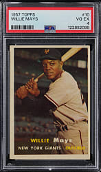 1957 Topps #10 Willie Mays PSA VG-EX 4