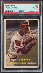 1957 Topps #20 Hank Aaron PSA VG-EX 4