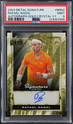 2024 Metal Tennis Signature #BRN2 Rafael Nadal Gold Crystal Autograph #1/1 PSA MINT 9
