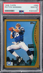 1998 Topps Football #360 Peyton Manning Rookie PSA GEM MINT 10