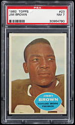 1960 Topps Football #23 Jim Brown PSA NM 7