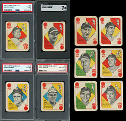 1951 Topps Blue Backs Complete Set (52) with (5) Graded Plus One Extra Duplicate
