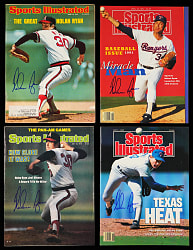 1975-1994 Nolan Ryan Collection (8) with (4) Signed Sports Illustrated & 1993 Final Game Full Ticket