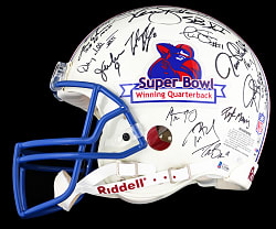 Super Bowl Winning Quarterback Multi-Signed Helmet (32) Including Tom Brady & Joe Montana - Full JSA & PSA/DNA LOA