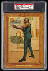 1911 T9 Turkey Red Cabinets #76 Jack Johnson (Checklist Back) PSA VG-EX 4