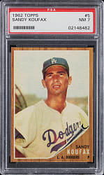 1962 Topps #5 Sandy Koufax PSA NM 7