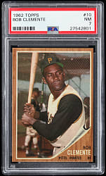 1962 Topps #10 Roberto Clemente PSA NM 7