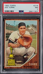 1962 Topps #218 Joe Torre Rookie PSA NM 7