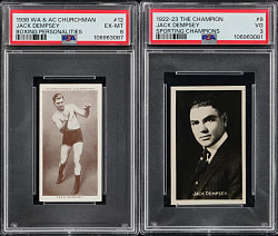 1922-1938 Jack Dempsey PSA Graded Pair
