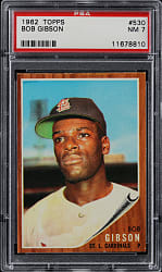 1962 Topps #530 Bob Gibson High Number PSA NM 7