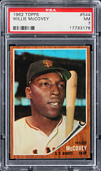 1962 Topps #544 Willie McCovey High Number PSA NM 7