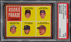 1962 Topps #594 Bob Uecker Rookie High Number PSA NM 7
