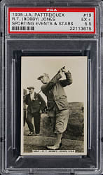 1935 J.A. Pattreiouex Sporting Events & Stars R.T. (Bobby) Jones PSA EX+ 5.5