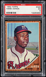 1962 Topps #320 Hank Aaron PSA EX 5