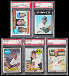 1969-1971 Topps Hall of Fame PSA EX-MT+ 6.5 to NM-MT 8 Collection (5)