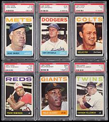 1964 Topps Hall of Fame PSA Graded Collection (10)