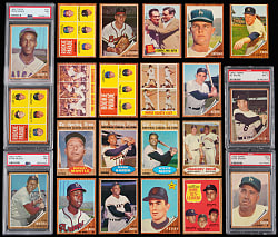 1962 Topps Near Set (587/598) Plus (7) Variations with (125) Graded  - Sharp!