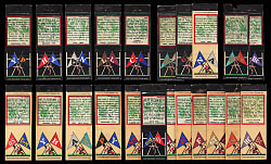 1934 Diamond Matchbooks College Rivals Near Set (22/24)