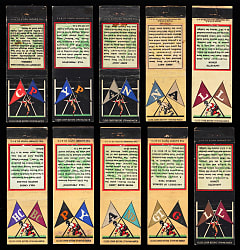 1935 Diamond Matchbooks College Rivals Near Master Set (31/36)