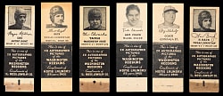 1940 & 1942 Washington Redskins Matchbook Covers Complete Set Pair with Sammy Baugh