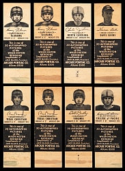 1951 & 1952 Washington Redskins Arcade Pontiac Matchbook Covers Complete Set Pair with Sammy Baugh