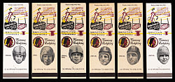 1958-1961 First Federal Savings Famous Redskins Matchbook Covers Complete/Near Set Run