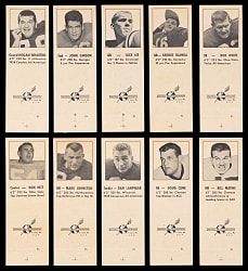 1960 Universal Matchbook Covers Houston Oilers Set (10) with George Blanda