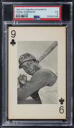 1962 Pittsburgh Exhibits Frank Robinson 9 of Clubs PSA EX 5