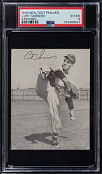 1949 Sealtest Phillies Stickers Curt Simmons PSA VG-EX 4