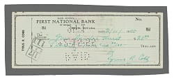 1955 Ty Cobb Signed Personal Check