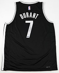 2021-2022 Kevin Durant Signed Brooklyn Nets NBA 75th Anniversary Jersey with Panini COA