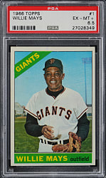 1966 Topps #1 Willie Mays PSA EX-MT+ 6.5