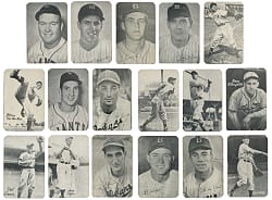 1947 Bond Bread Baseball Near Set (37/44) with (9) Hall of Famers