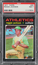 1971 Topps #20 Reggie Jackson PSA NM 7