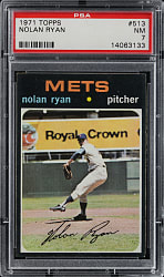 1971 Topps #513 Nolan Ryan PSA NM 7