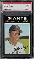1971 Topps #600 Willie Mays PSA NM 7