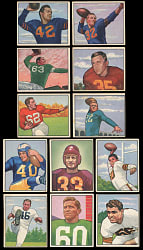 1950 Bowman Football Partial Set (110/144) with Most Keys Including Otto Graham Rookie