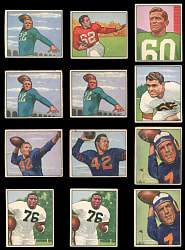 1950 Bowman Football Collection (75) with (18) Hall of Famers